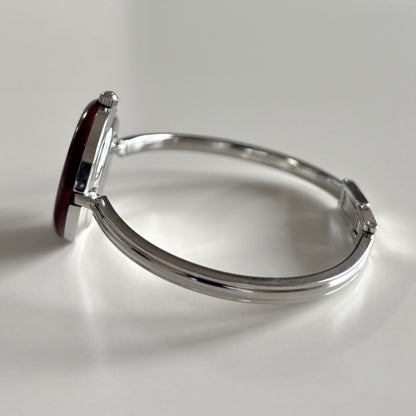 Gucci 1990s Interchangeable Bezel Stainless steel Bangle Watch with 12 bezels, case