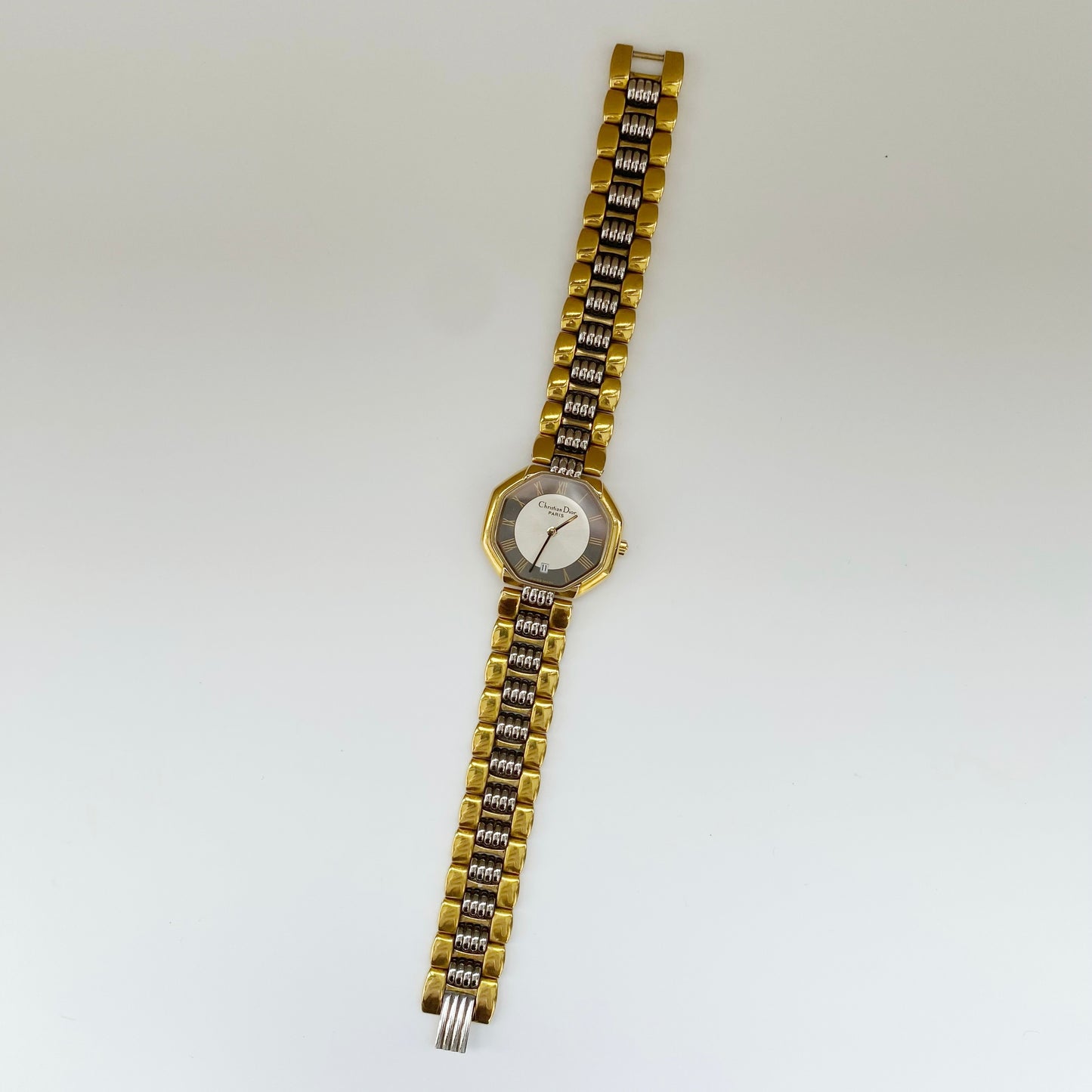 Dior 1990s Octagon Two Tone Watch