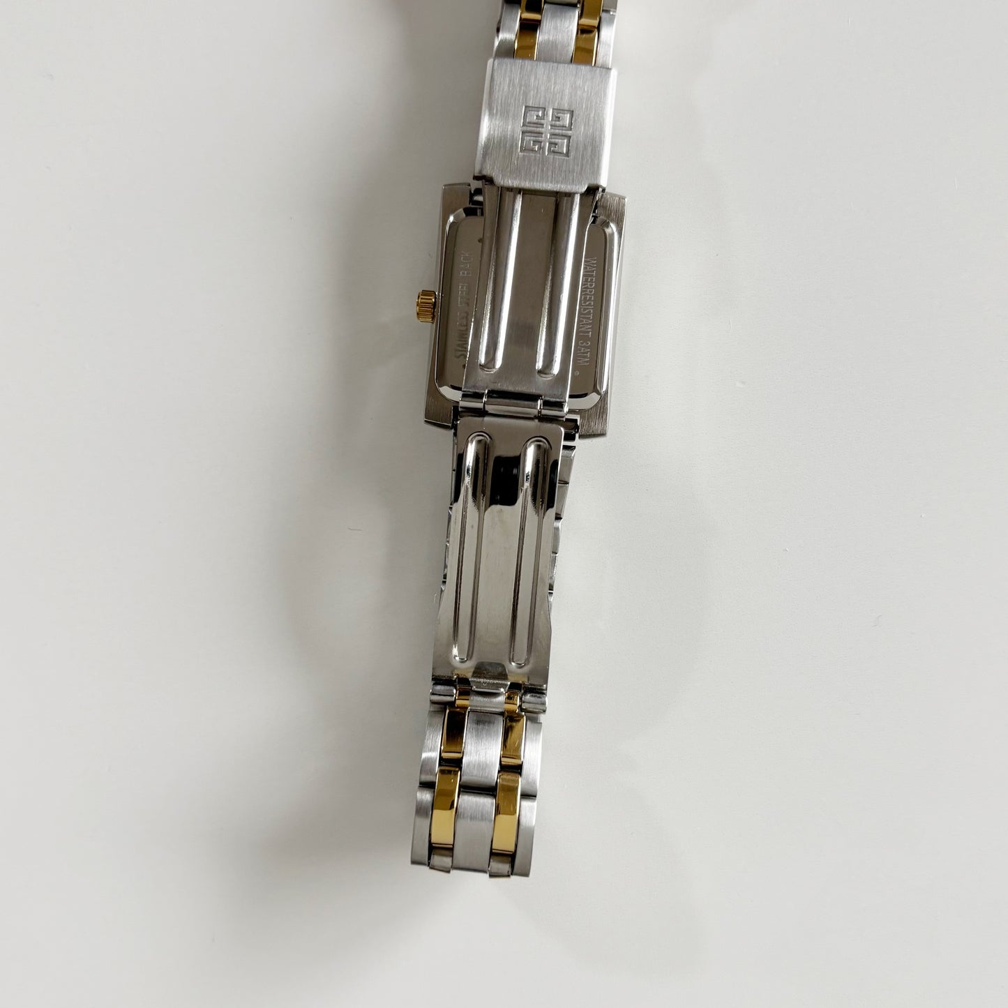 Givenchy 1990s Tank Two Tone Watch