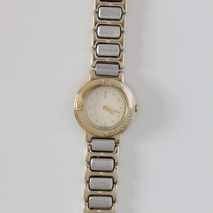 Yves Saint Laurent 1990s Two Tone Watch