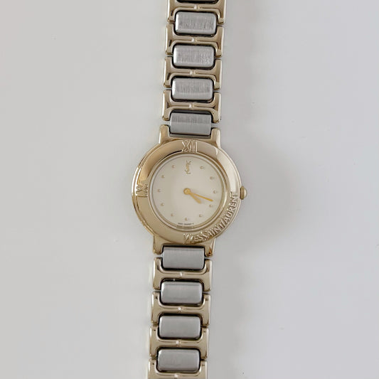 Yves Saint Laurent 1990s Two Tone Watch