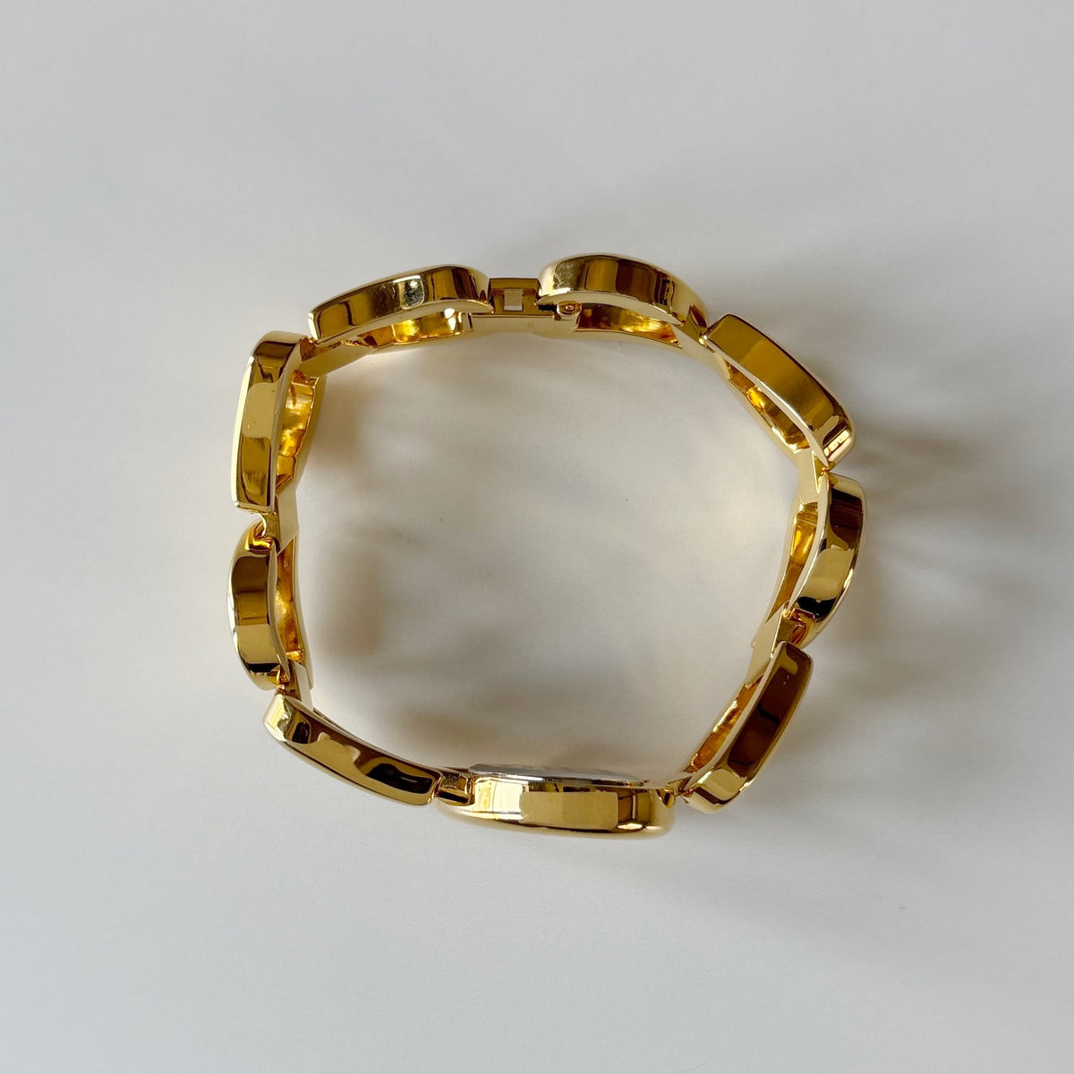 Yves Saint Laurent 1990s Heart  Dial Band Gold Plated Watch