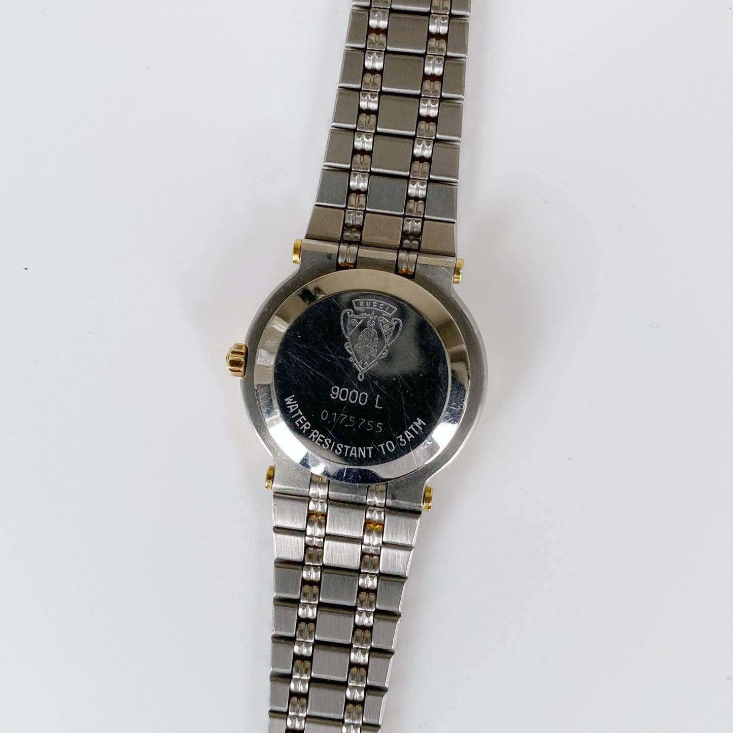 Gucci 1990s Date Gold Plated Two Tone Watch