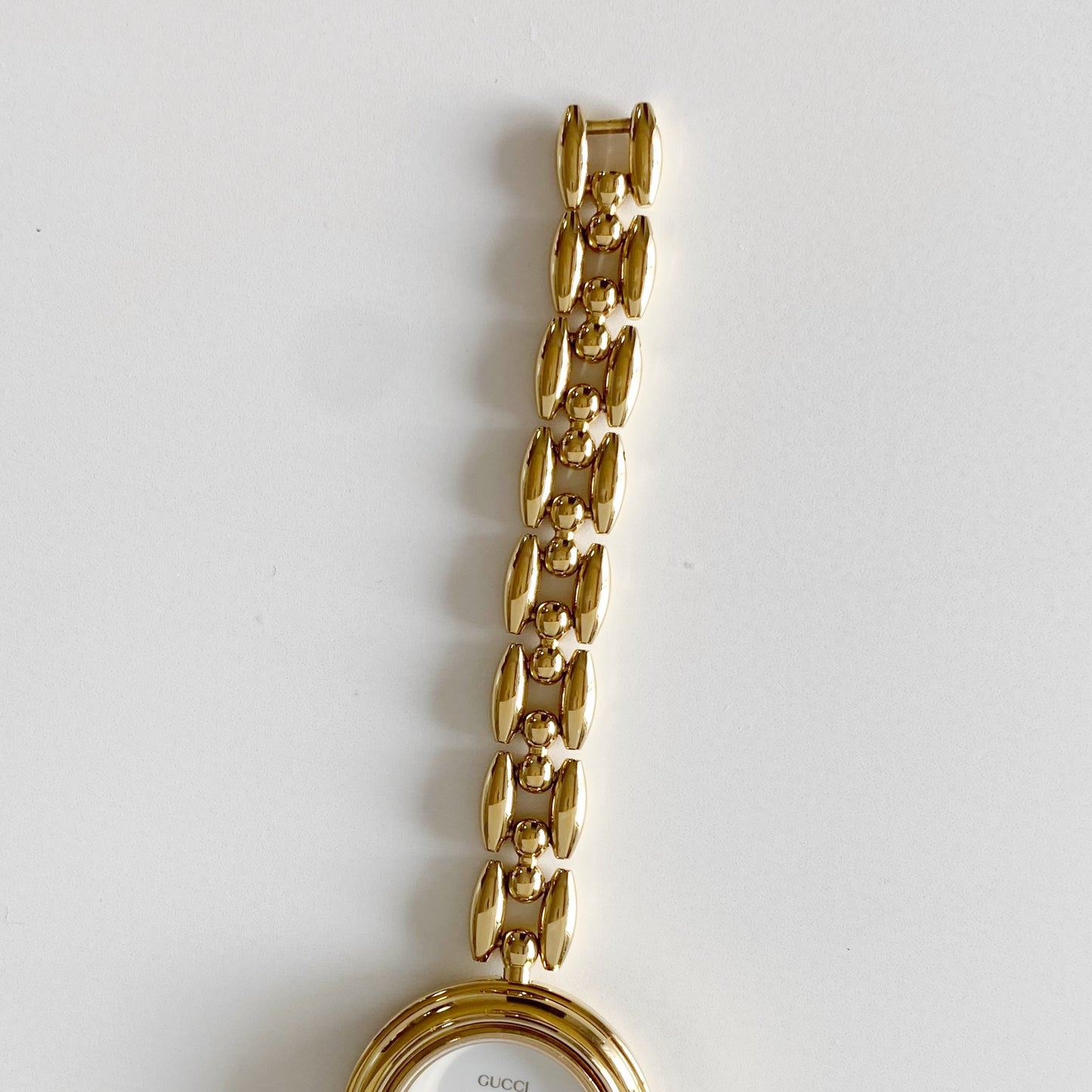 Gucci 1990s Interchangeable Bezel Gold Plated Watch with 6 bezels, case (160mm)