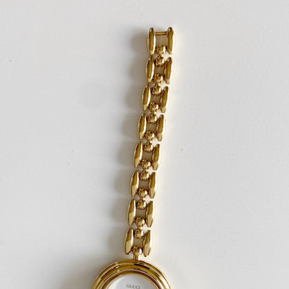 Gucci 1990s Interchangeable Bezel Gold Plated Watch with 6 bezels, case (160mm)