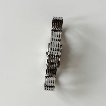 Gucci 1990s Rectangular Dial Silver Watch