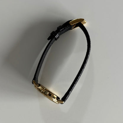 Gucci 1990s Round Dial Gold Plated Watch