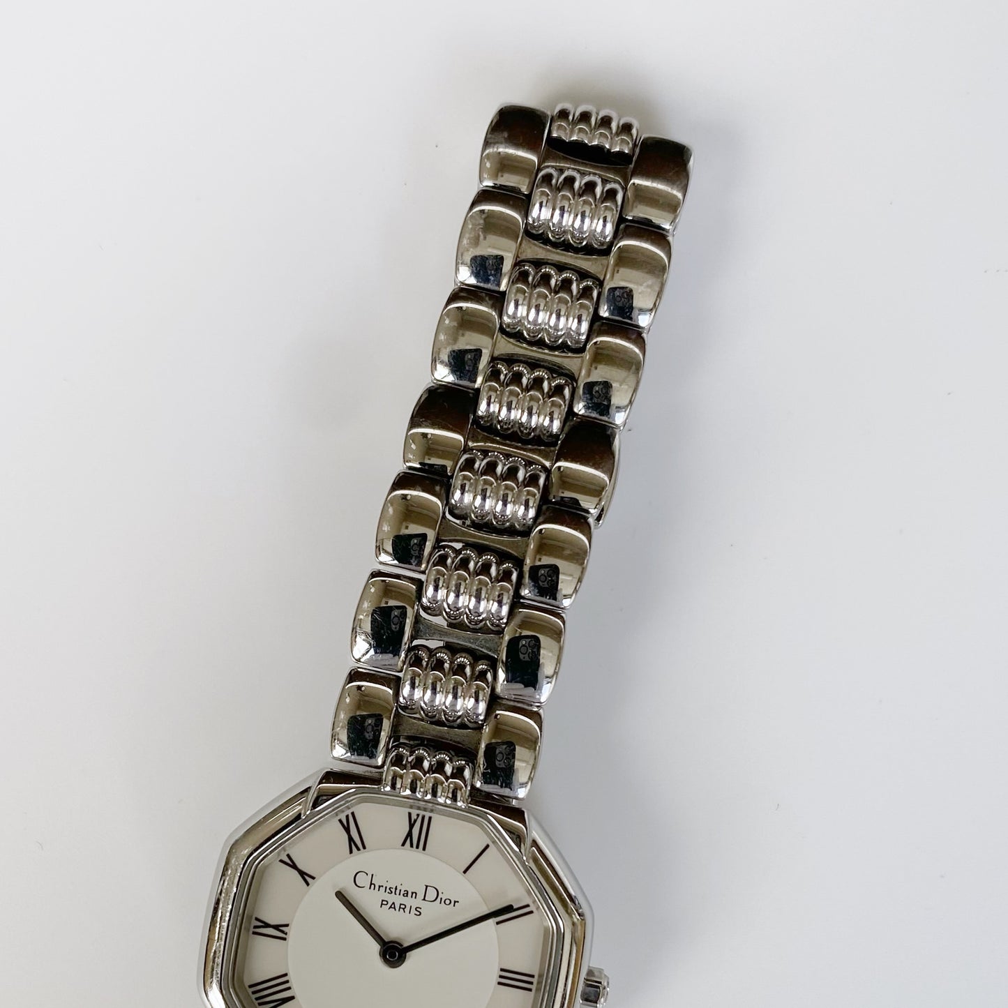 Dior 1990s Octagon Silver Watch