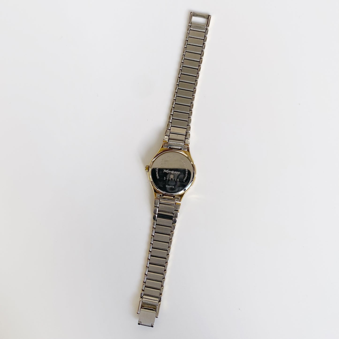 Yves Saint Laurent 1990s Moon Phase Two Tone Watch