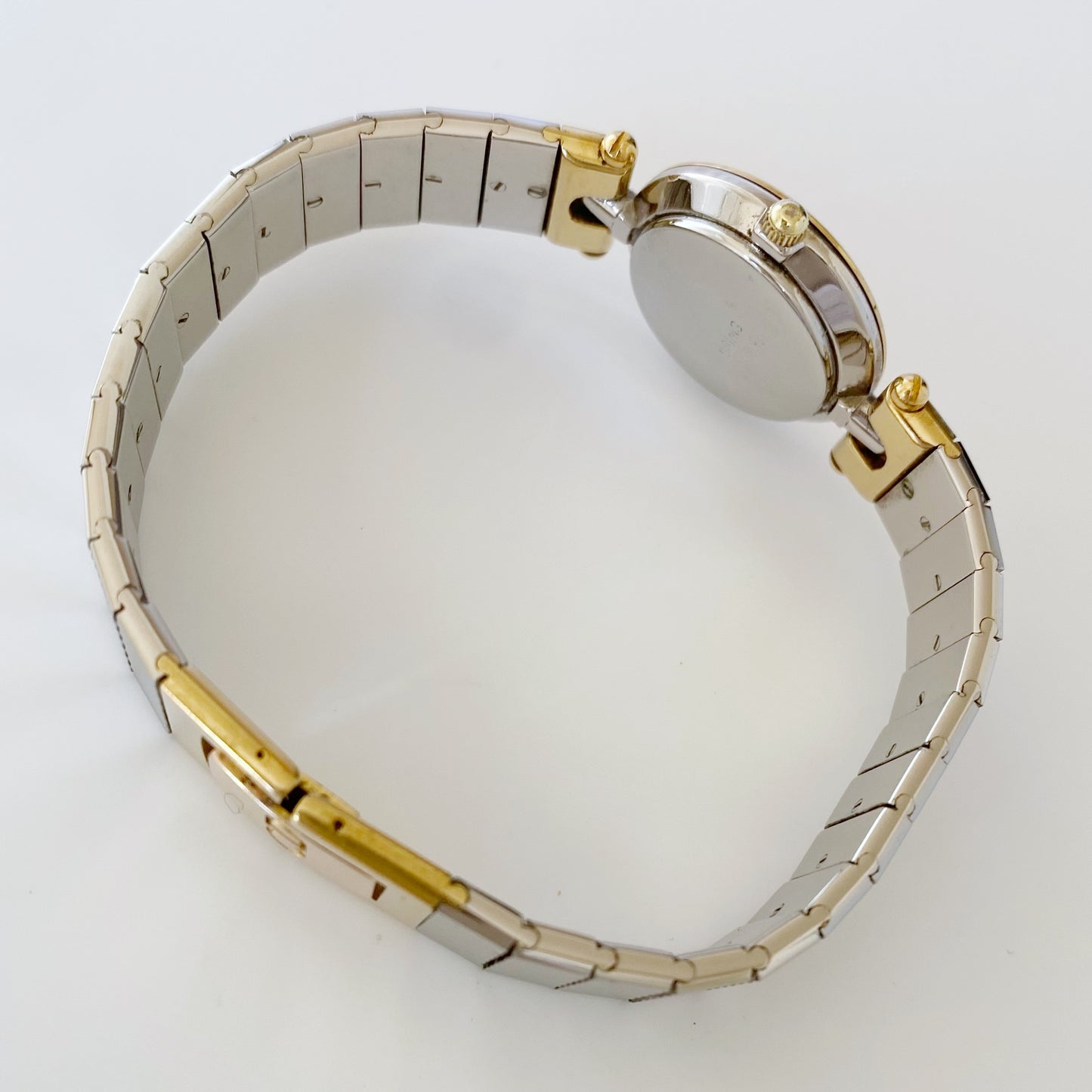 Dior 1990s Navy Dial Gold Plated Two Tone Watch