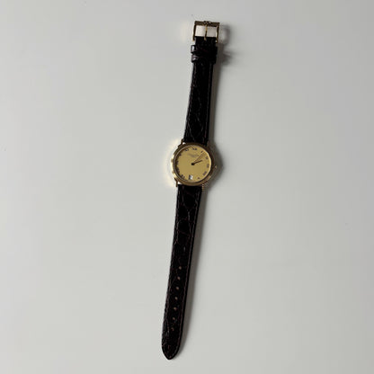 Dior 1990s Round Dial Date Gold Plated Watch (Large)