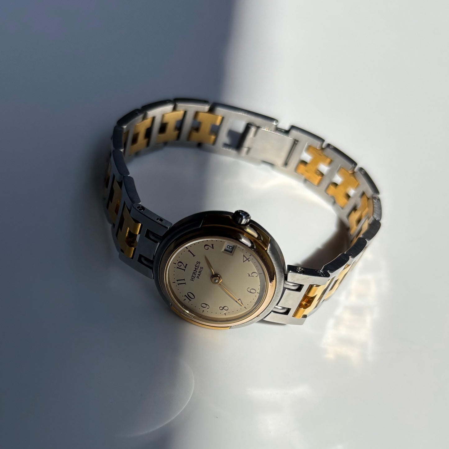 Hermes 1990s Windsor Two Tone Watch