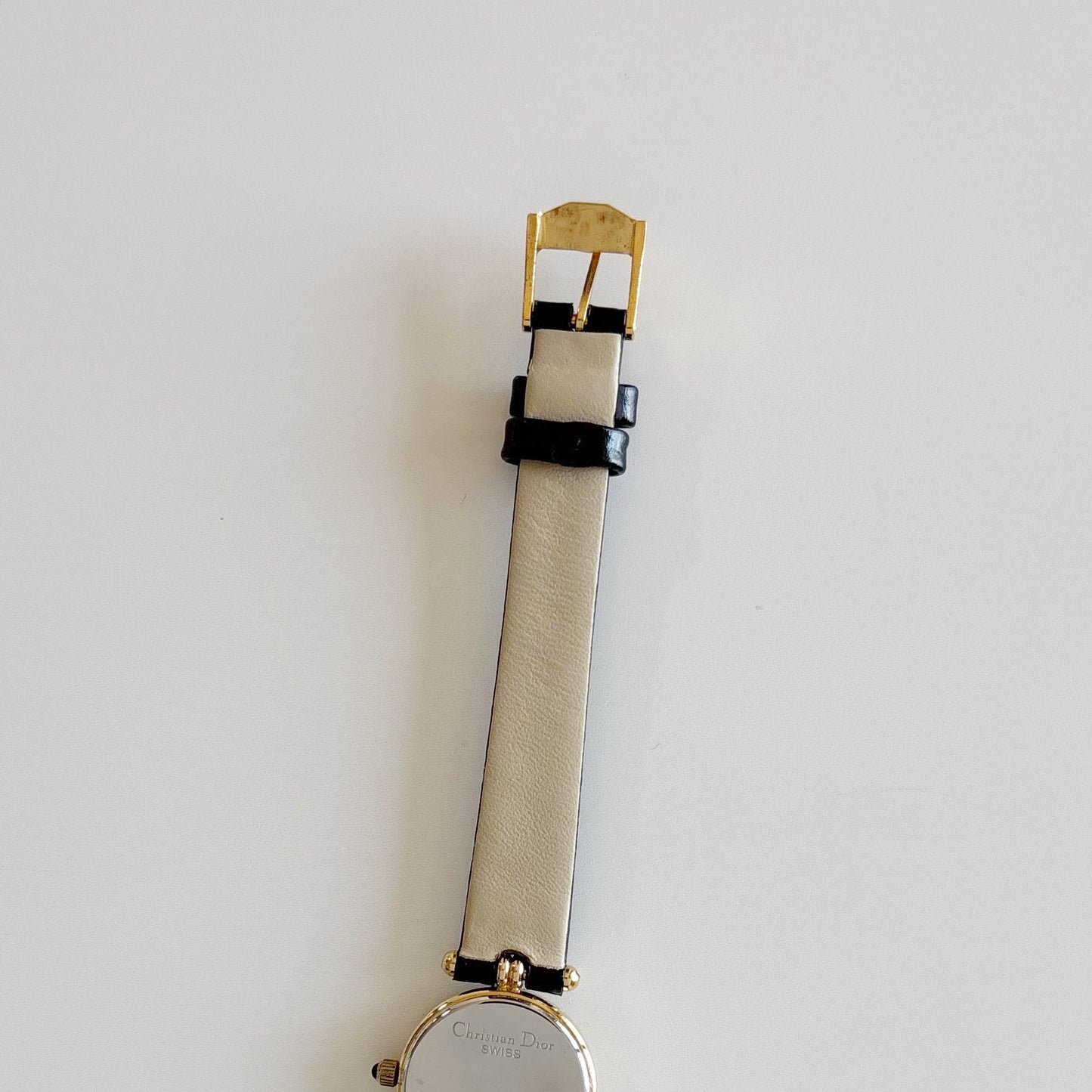 Dior 1990s Seashell Round Dial Gold Plated Watch