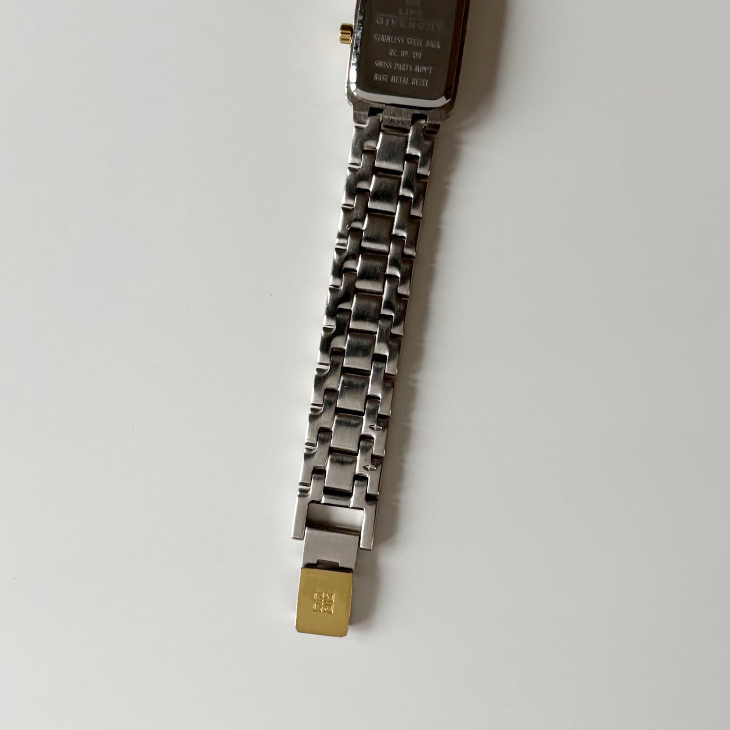 Givenchy 1990s Tank Two Tone Watch