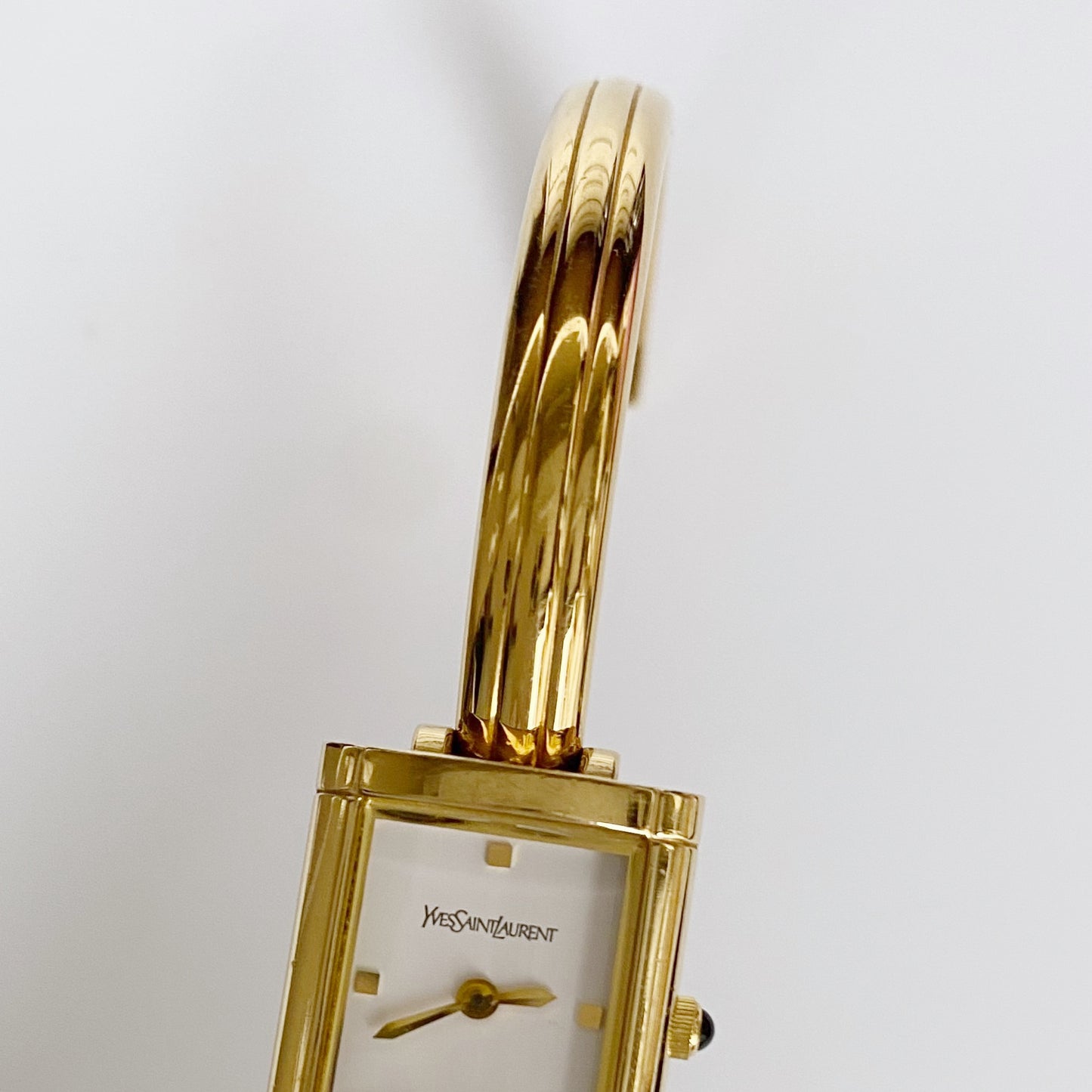 Yves Saint Laurent 1990s Gold Plated Bangle Watch