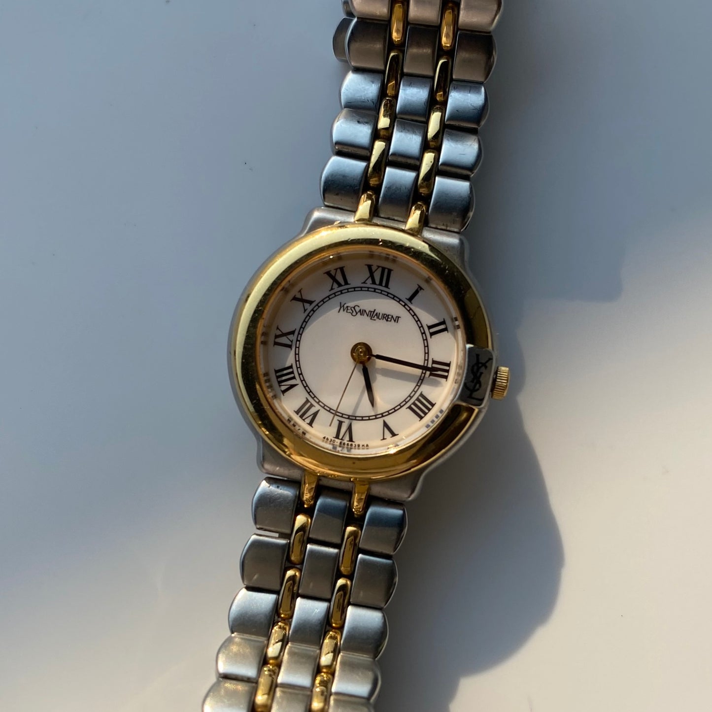 Yves Saint Laurent 1990s Two Tone Watch