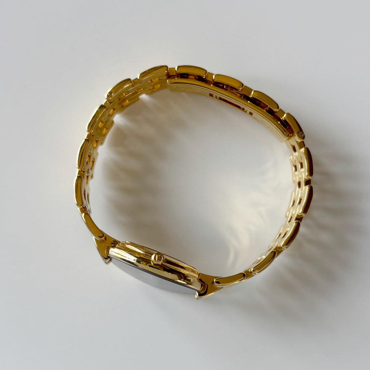 Dior 1990s Bagheera Round Black Dial Gold Plated Watch