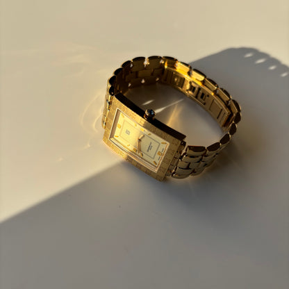 Givenchy 1990s Tank Gold Plated Watch (Large)