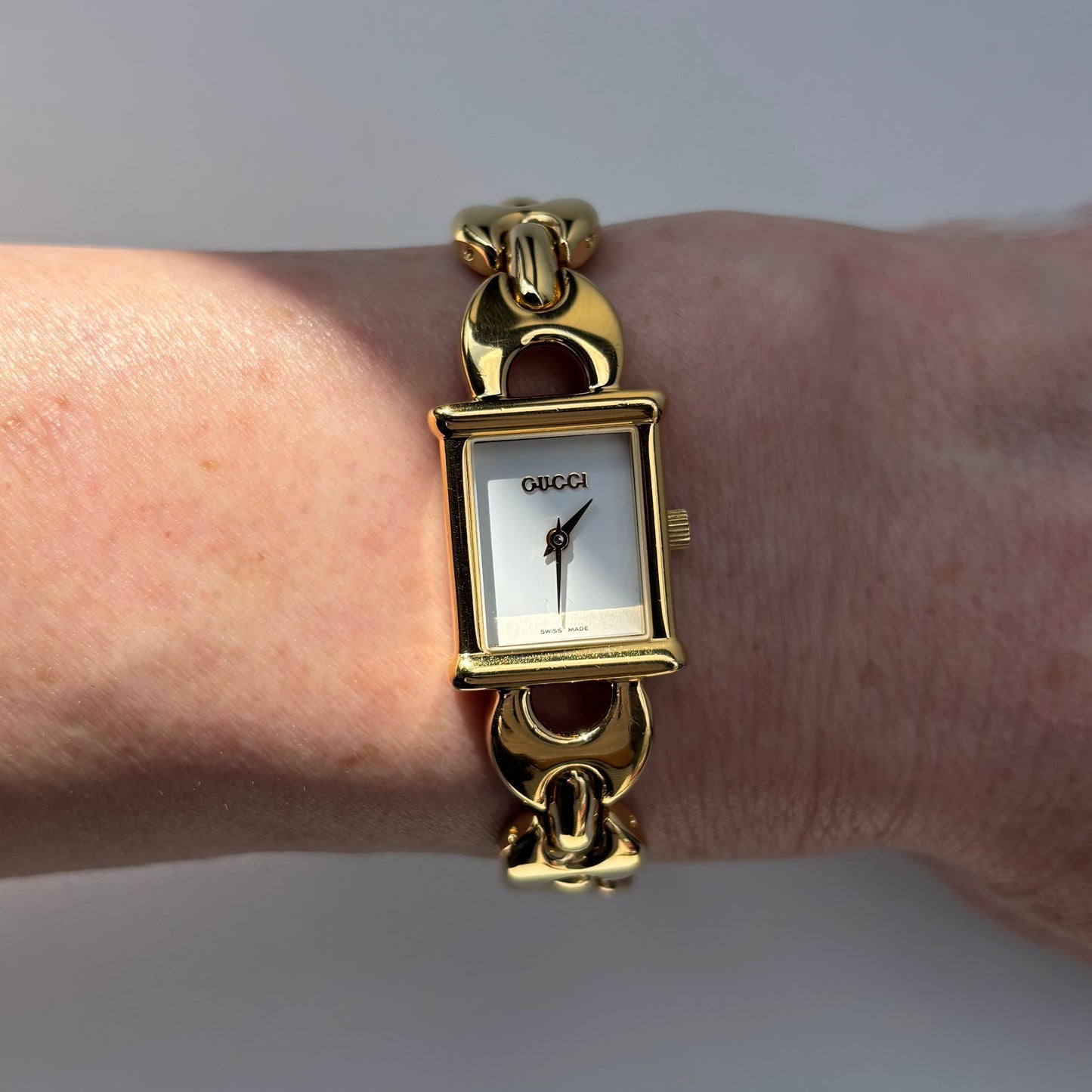 Gucci 1990s Interchangeable Strap Gold Plated Watch