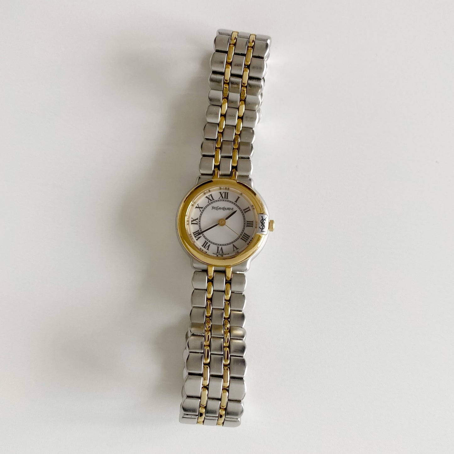 Yves Saint Laurent 1990s Two Tone Watch