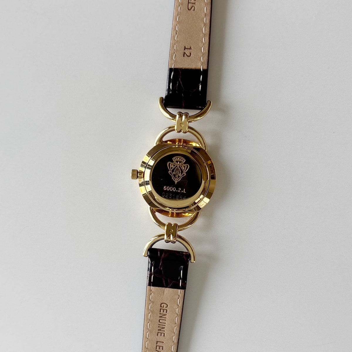 Gucci 1990s Gold Dial Horsebit Gold Plated Watch
