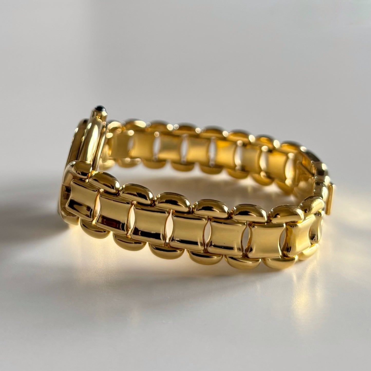 Fendi 1990s Seashell Dial Gold Plated Watch