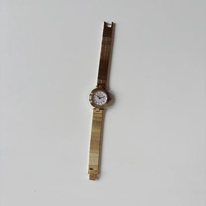 Dior 1990s Round Dial Gold Plated Watch