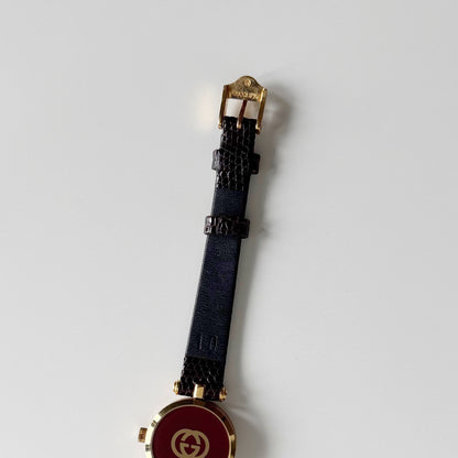 Gucci 1990s Sherry Round Dial Gold Plated Watch