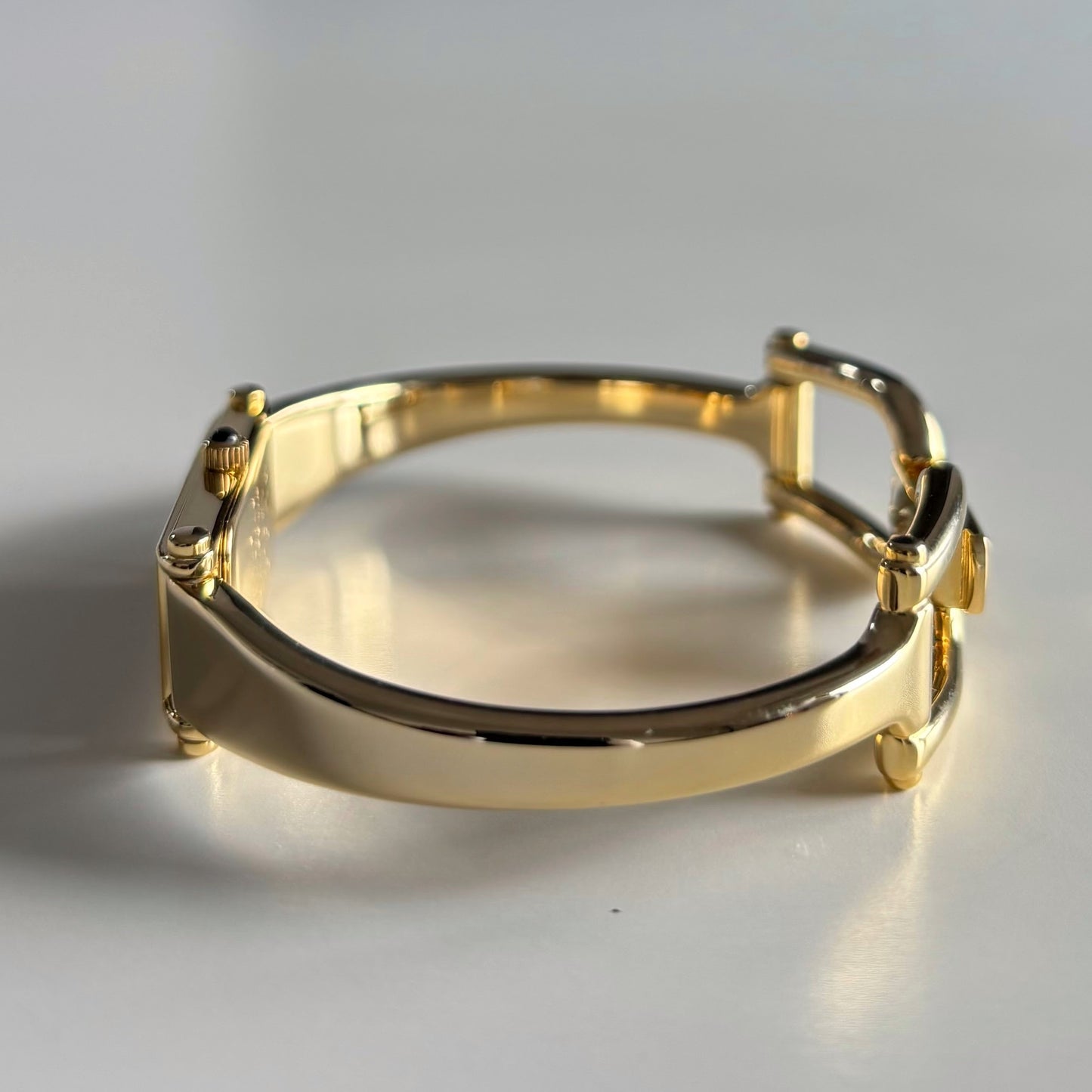 Gucci 1990s  Gold Dial Gold Plated Bangle Watch