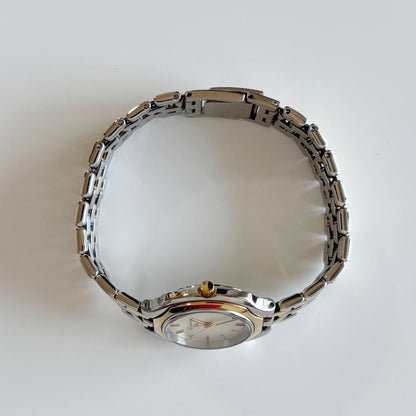Dior 1990s Date Round Dial Two Tone Watch
