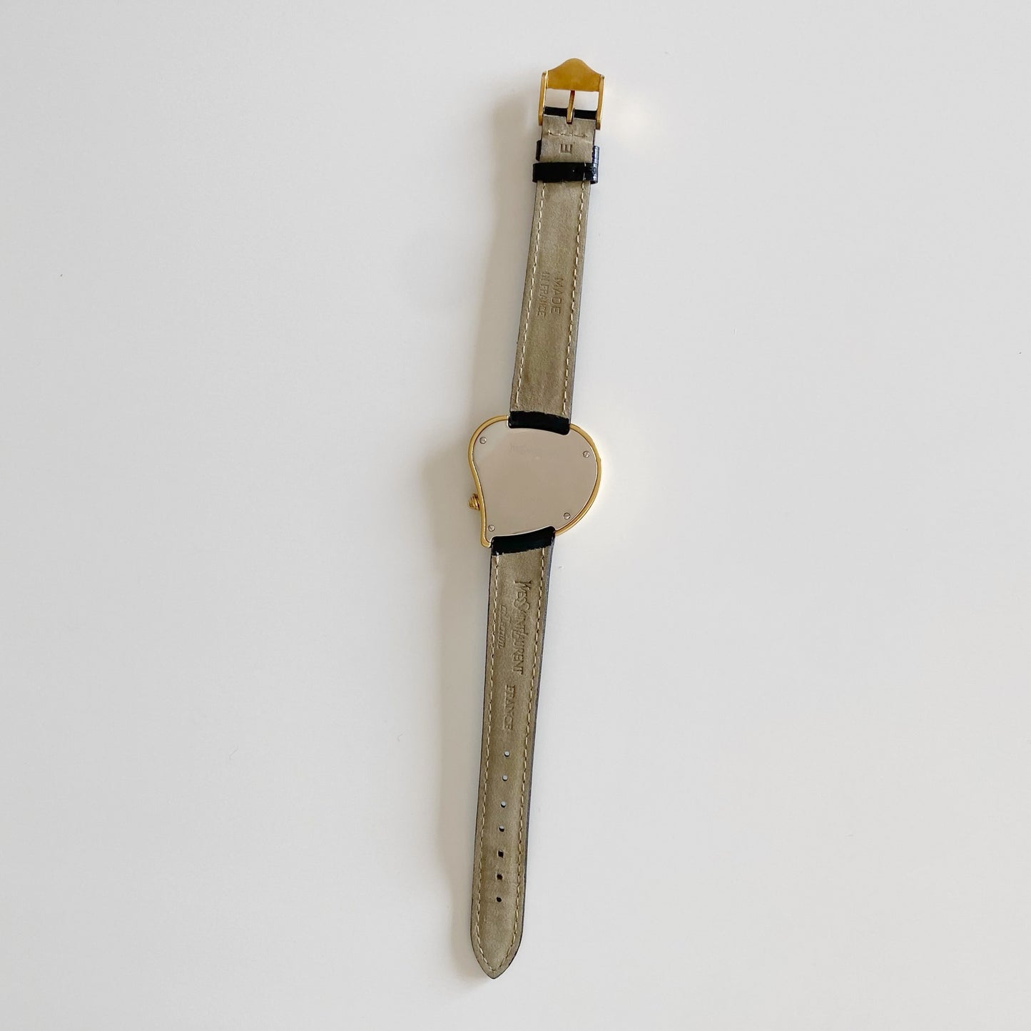 Yves Saint Laurent 1990s Heart Shaped Gold Plated Watch