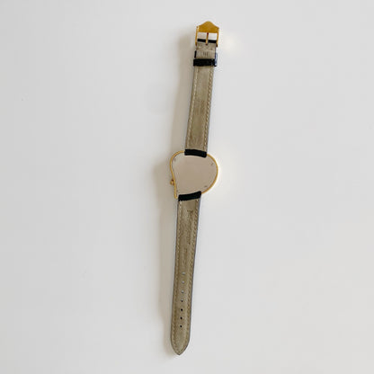Yves Saint Laurent 1990s Heart Shaped Gold Plated Watch