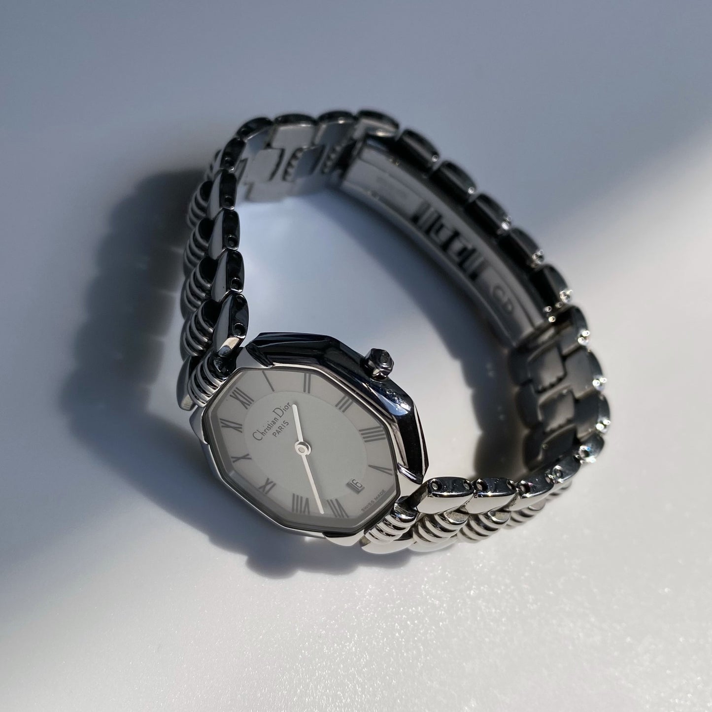 Dior 1990s Octagon Silver Watch