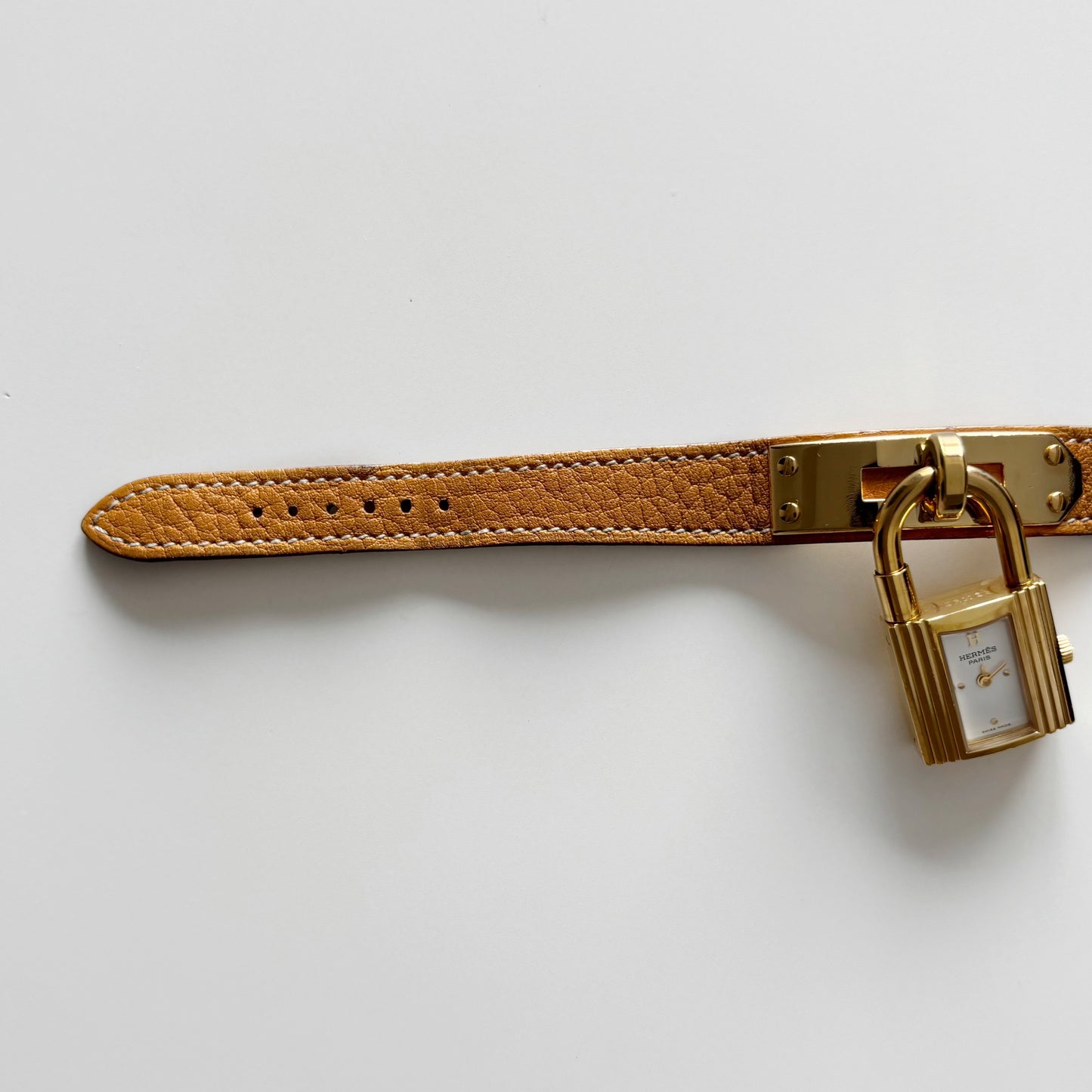 Hermes 1990s Kelly Gold Plated Watch