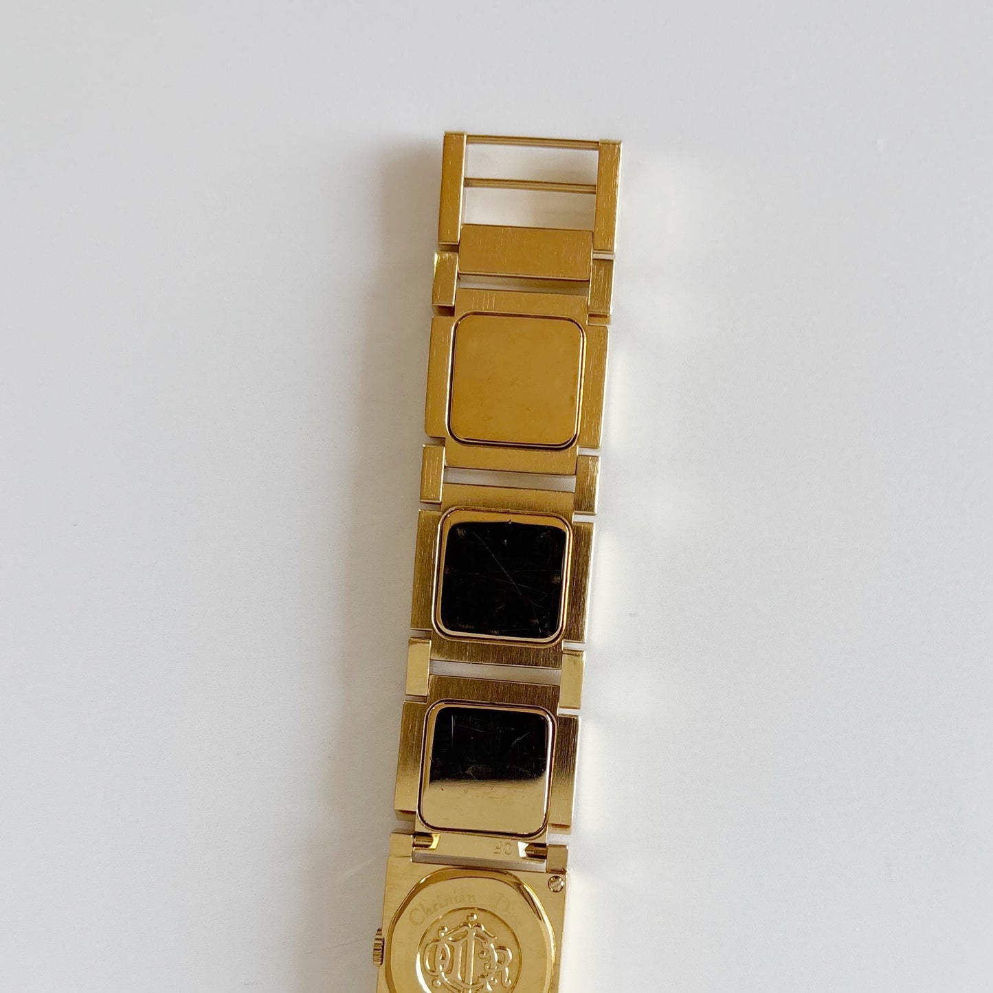 Dior 1990s La Parisienne Interchangeable Strap Gold Plated Watch
