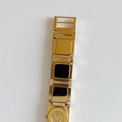 Dior 1990s La Parisienne Interchangeable Strap Gold Plated Watch