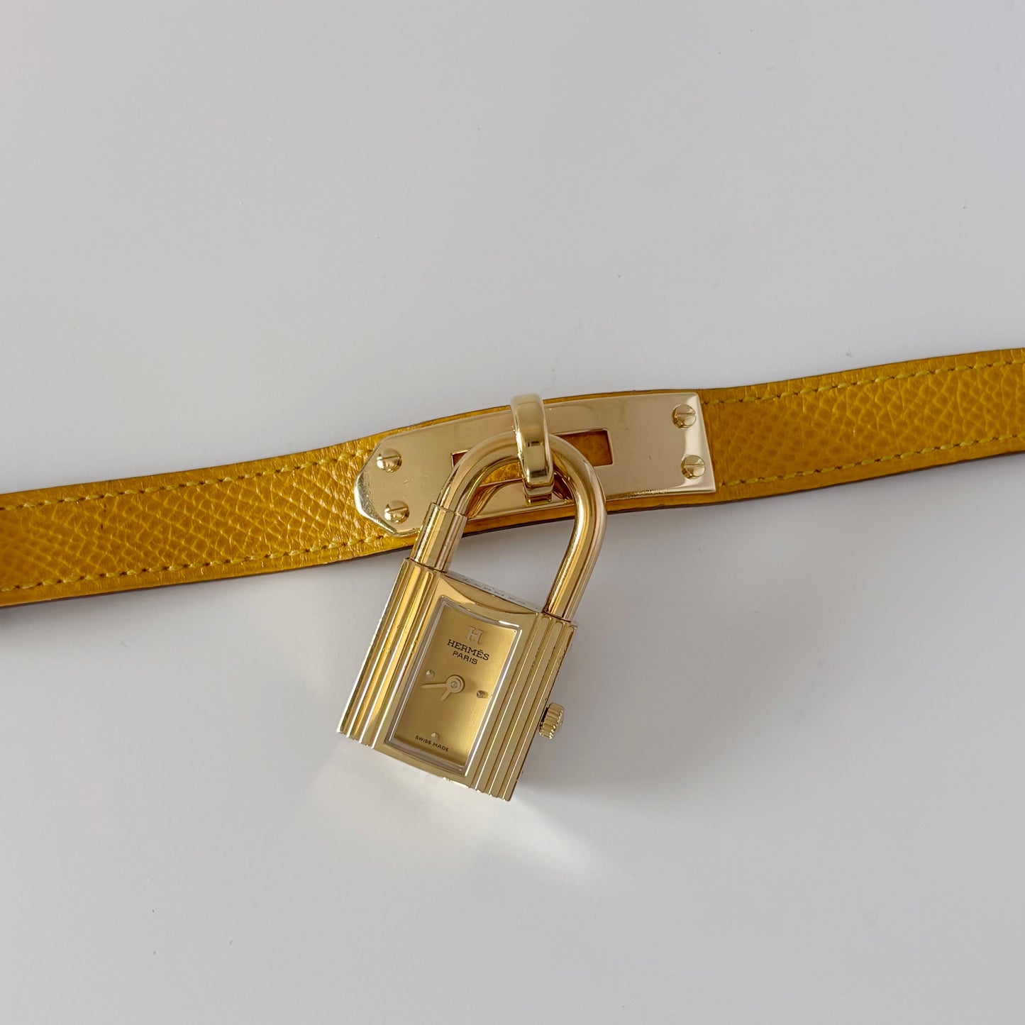 Hermes 1990s Kelly Gold Plated Watch