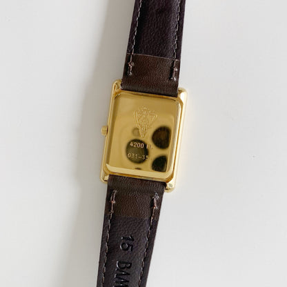 Gucci 1990s Gold Dial Tank Watch