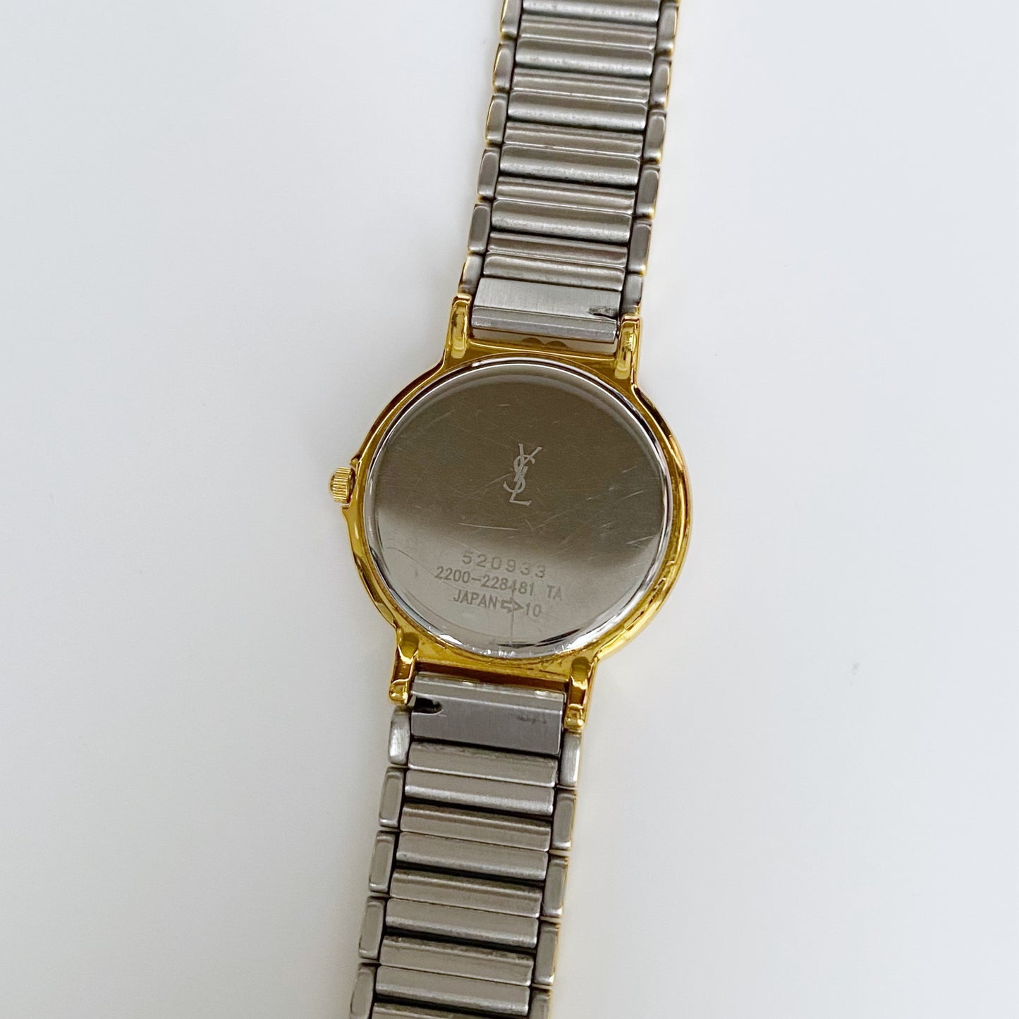Yves Saint Laurent 1990s Two Tone Round Watch