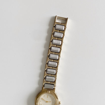 Yves Saint Laurent 1990s Two Tone Watch