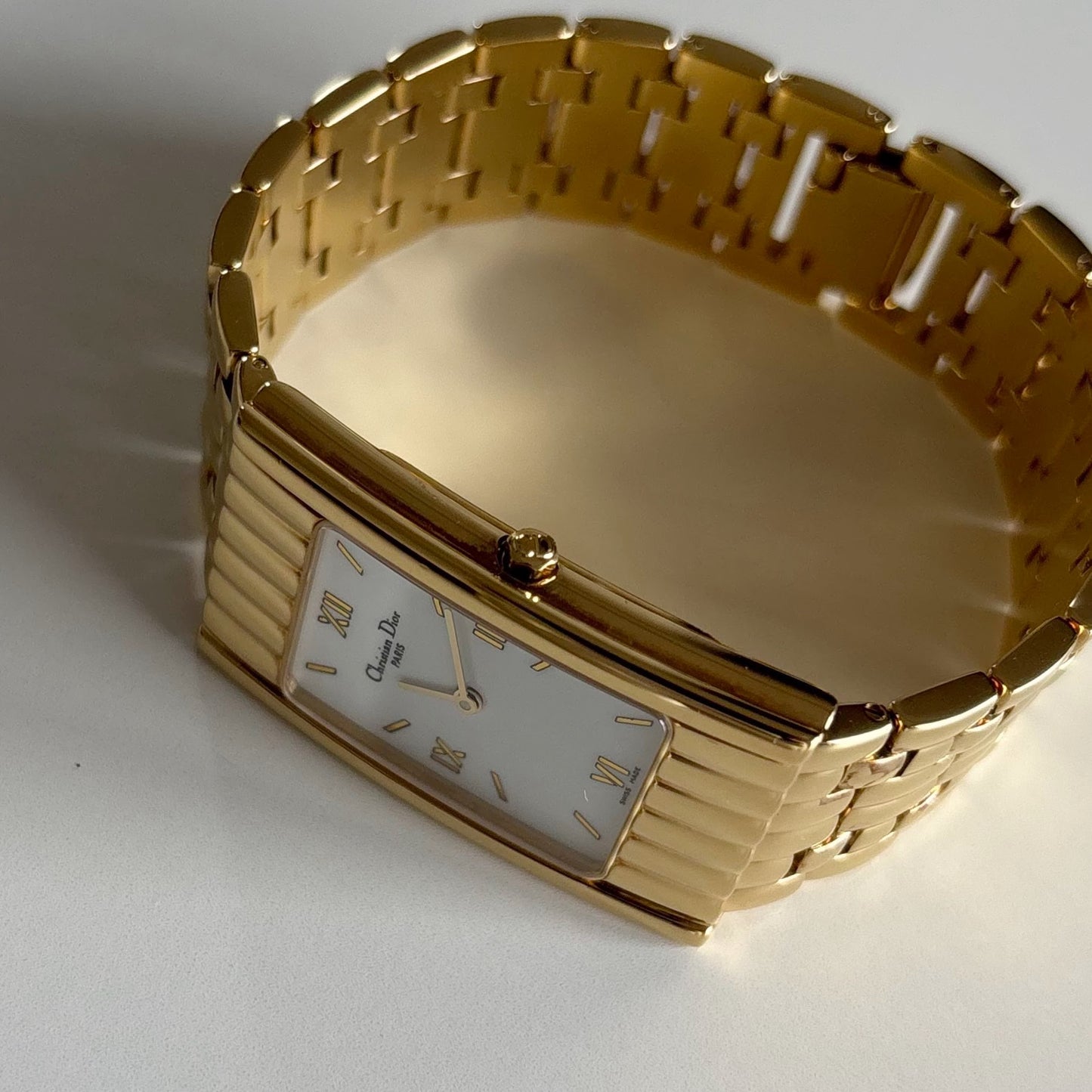 Dior 1990s Tank Gold Plated Watch (Large)