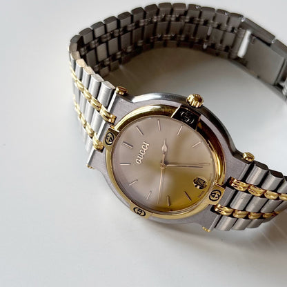 Gucci 1990s Date Round Dial Two Tone (Large)