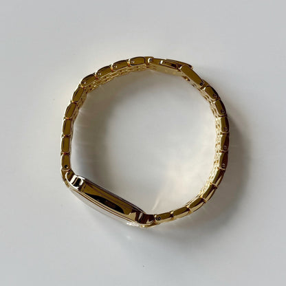 Yves Saint Laurent 1990s Oval Dial Gold Plated Watch