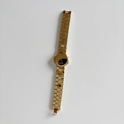 Dior 1990s Octagon Gold Dial Gold Plated Watch