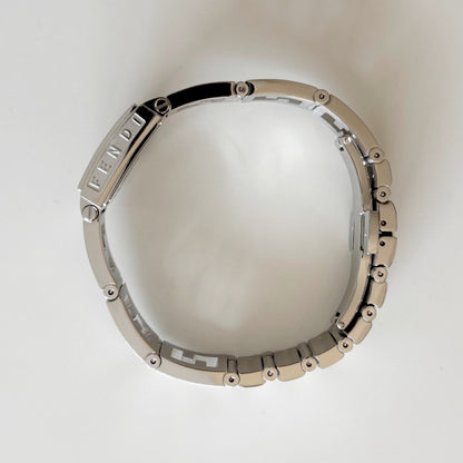 Fendi 1990s Seashell Square Dial Stainless steel Watch