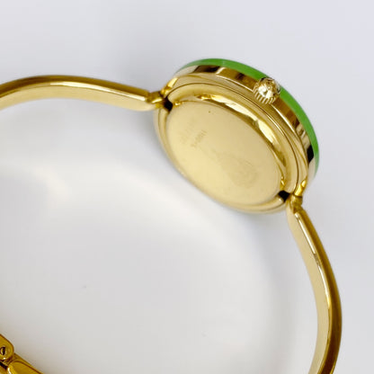 Gucci 1990s Interchangeable Gold Plated Bangle Watch with 12 bezels, case