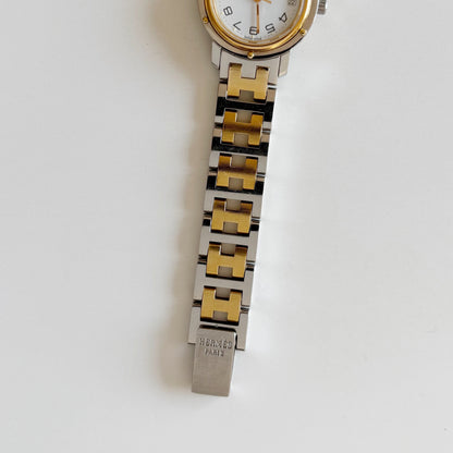 Hermes 1990s Clipper Two Tone Watch