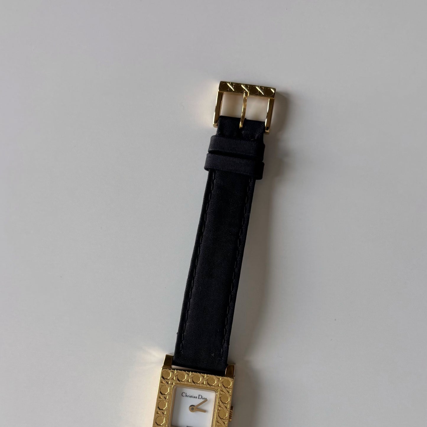Dior 1990s La Parisienne Interchangeable Strap Gold Plated Watch with 3 straps