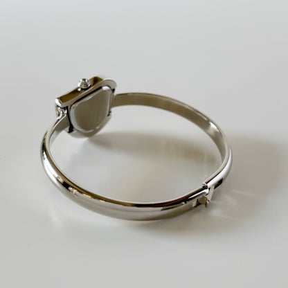 Yves Saint Laurent 1990s Heart Shaped Dial Bangle Watch