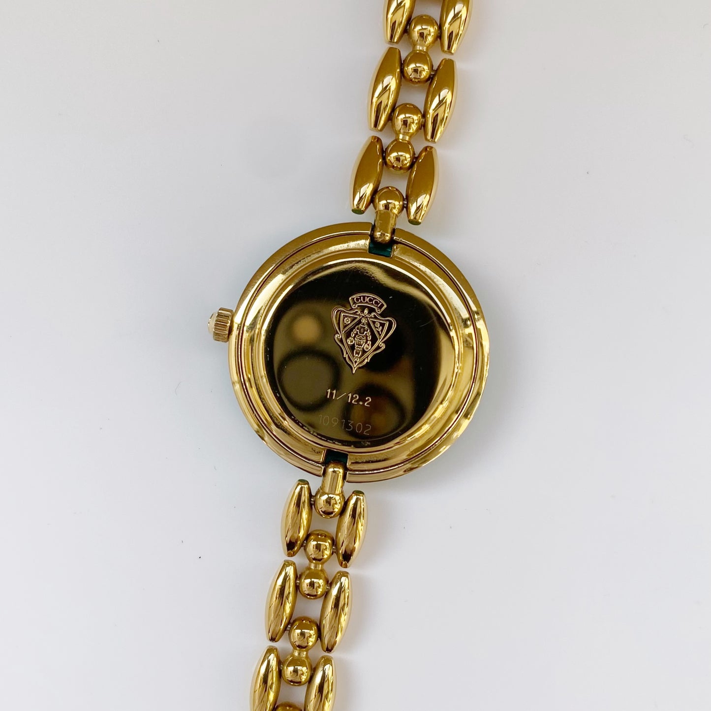 Gucci 1990s Interchangeable Bezel Gold Plated Watch with 6 bezels, case